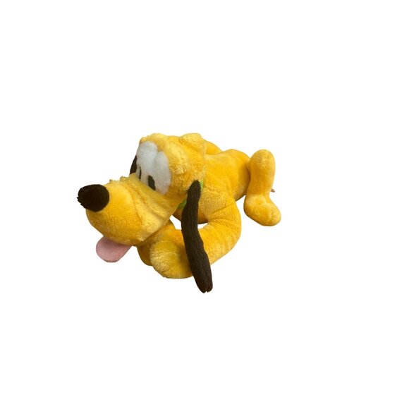 Disney Store Genuine Original Pluto Plush Stuffed Animal Toy Laying Down 8" - Picture 2 of 4